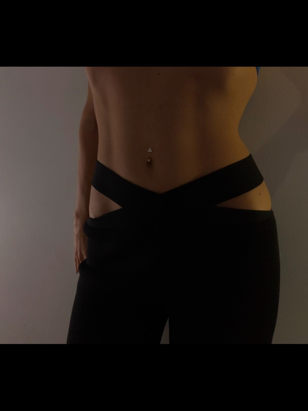 I.AM.GIA Black Crisscross Pants